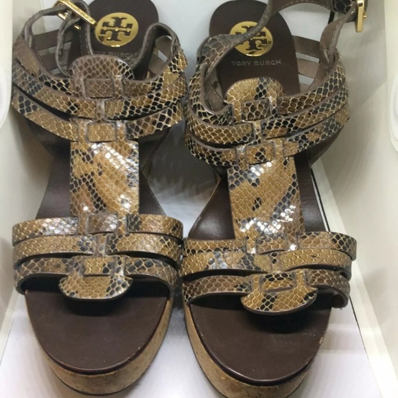 Tory Burch Shoes - Authentic Tory Burch Snakeskin Wedges